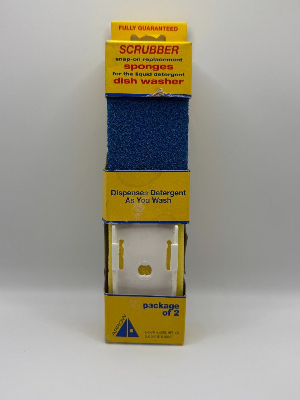 Arrow Liquid Detergent Dish Washer and 2 Pack Snap-On Replacement Sponges